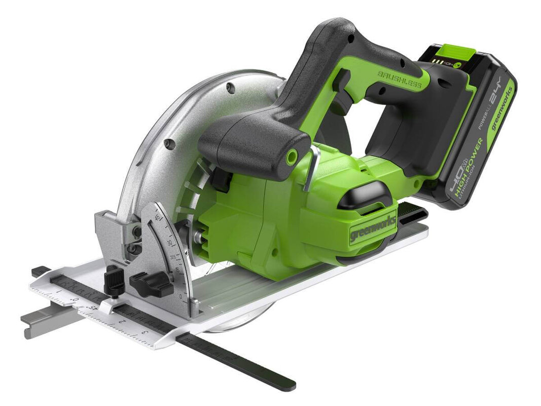 Пила дисковая аккумуляторная GREENWORKS GD24CS (1500907CUB)