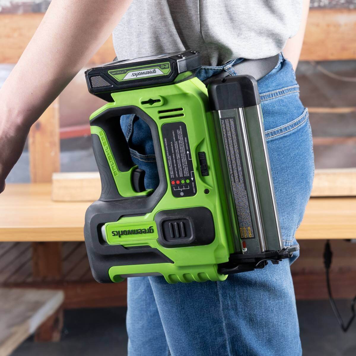 Нейлер аккумуляторный GREENWORKS GD24BN (3400707CUA)