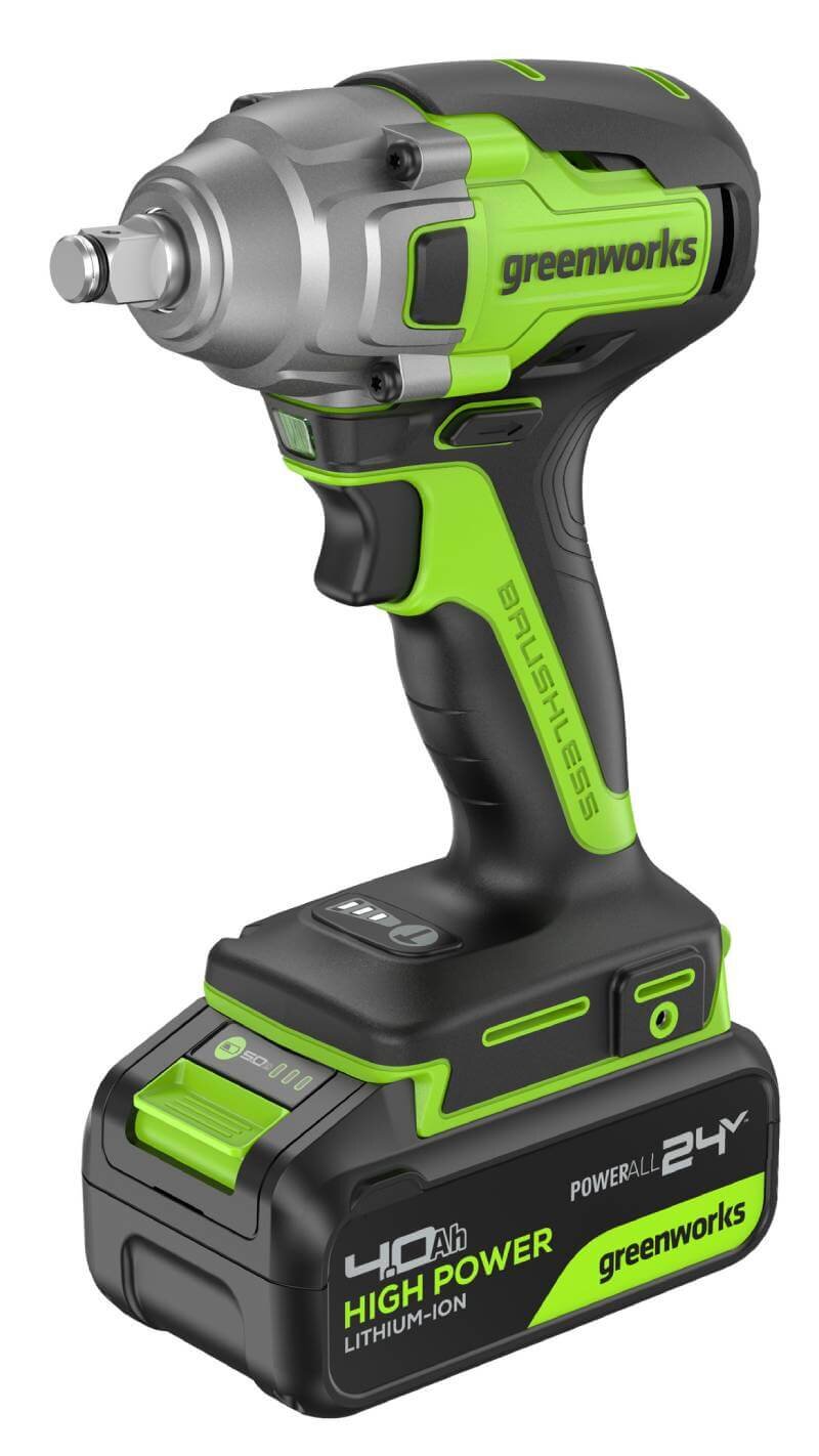 Гайковерт аккумуляторный ударный GREENWORKS GD24IW400 (3802907CUB)