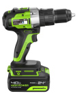 Дрель-шуруповерт ударный Greenworks GD24DD60 (3704107CUB) [24В, 1х4.0 Ач, бесщеточный, кейс]