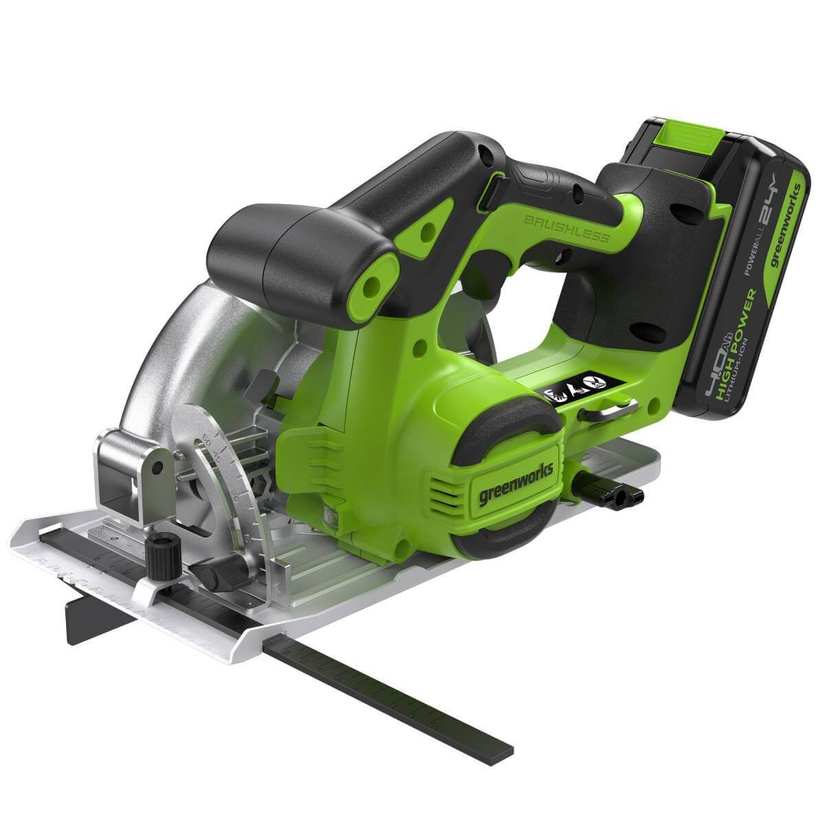 Пила дисковая аккумуляторная GREENWORKS GD24CS165 (1501607CUB)