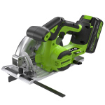 Пила дисковая аккумуляторная GREENWORKS GD24CS165 (1501607CUB)