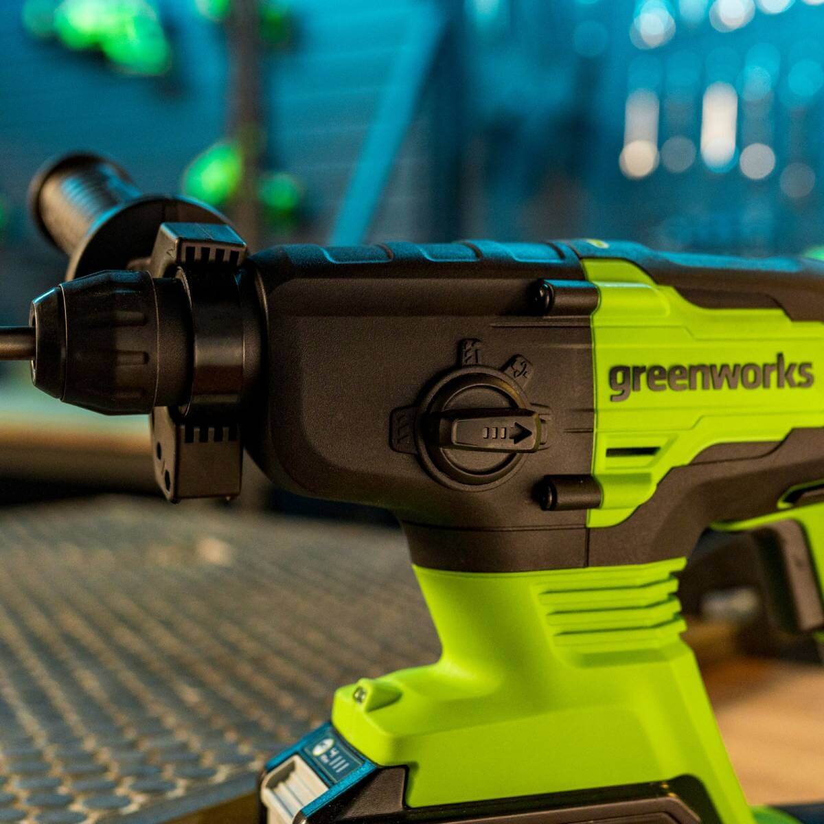 Перфоратор аккумуляторный GREENWORKS GD24SDS2 (3803007CUA)
