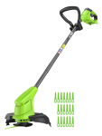 Триммер аккумуляторный GREENWORKS G24L(S)T25K2 (2113307SA) [24В, 1х2.0 Ач, з/у]