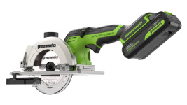 Пила дисковая аккумуляторная мини GREENWORKS G24MCS (1501207CUA)
