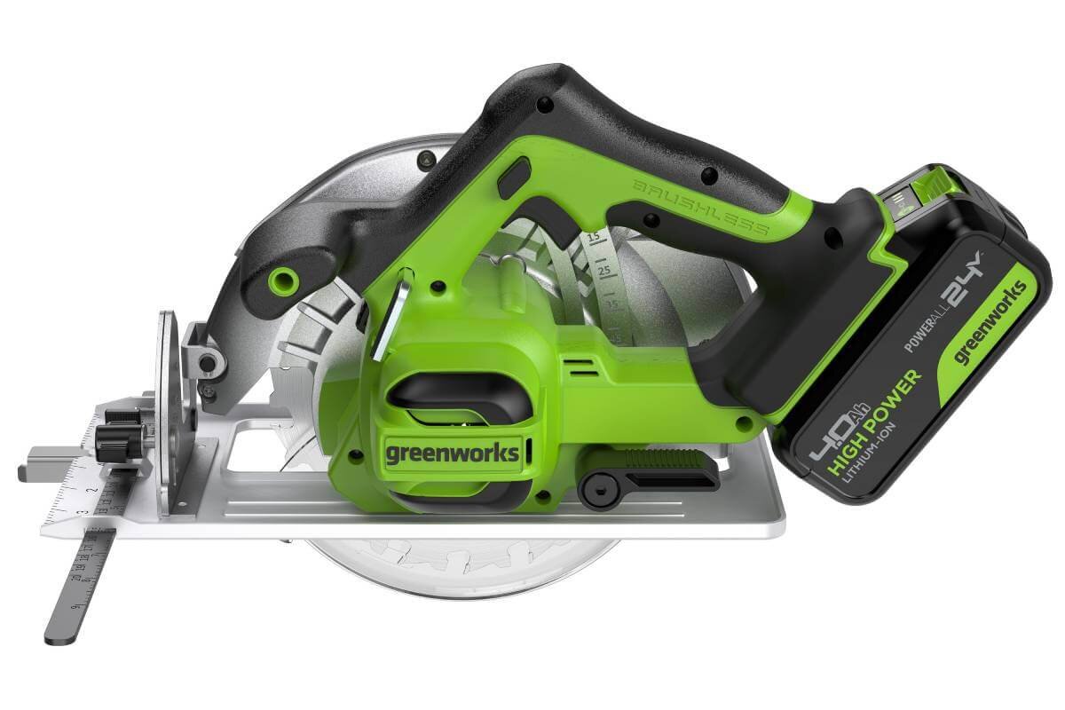 Пила дисковая аккумуляторная GREENWORKS GD24CS (1500907CUB)