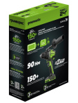 Дрель-шуруповерт Greenworks GD24DD90 (3707507CUB) [24В, 1х4.0 Ач, бесщеточный, кейс]