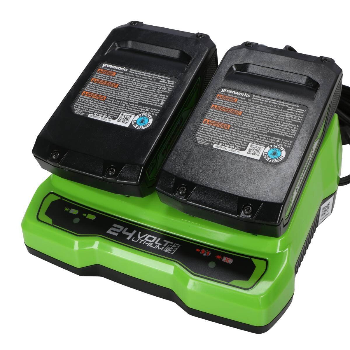Зарядное устройство для аккумуляторов GREENWORKS G24X2UC2 для Li-ion 24V (2931907)