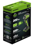 Гайковерт аккумуляторный ударный GREENWORKS G24IW200 (3803607CUB)