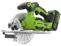 Пила дисковая аккумуляторная GREENWORKS GD24CS165 (1501607CUB)