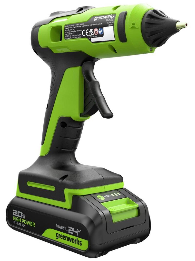 Пистолет термоклеевой аккумуляторный GREENWORKS G24GLG (3502207CUA)