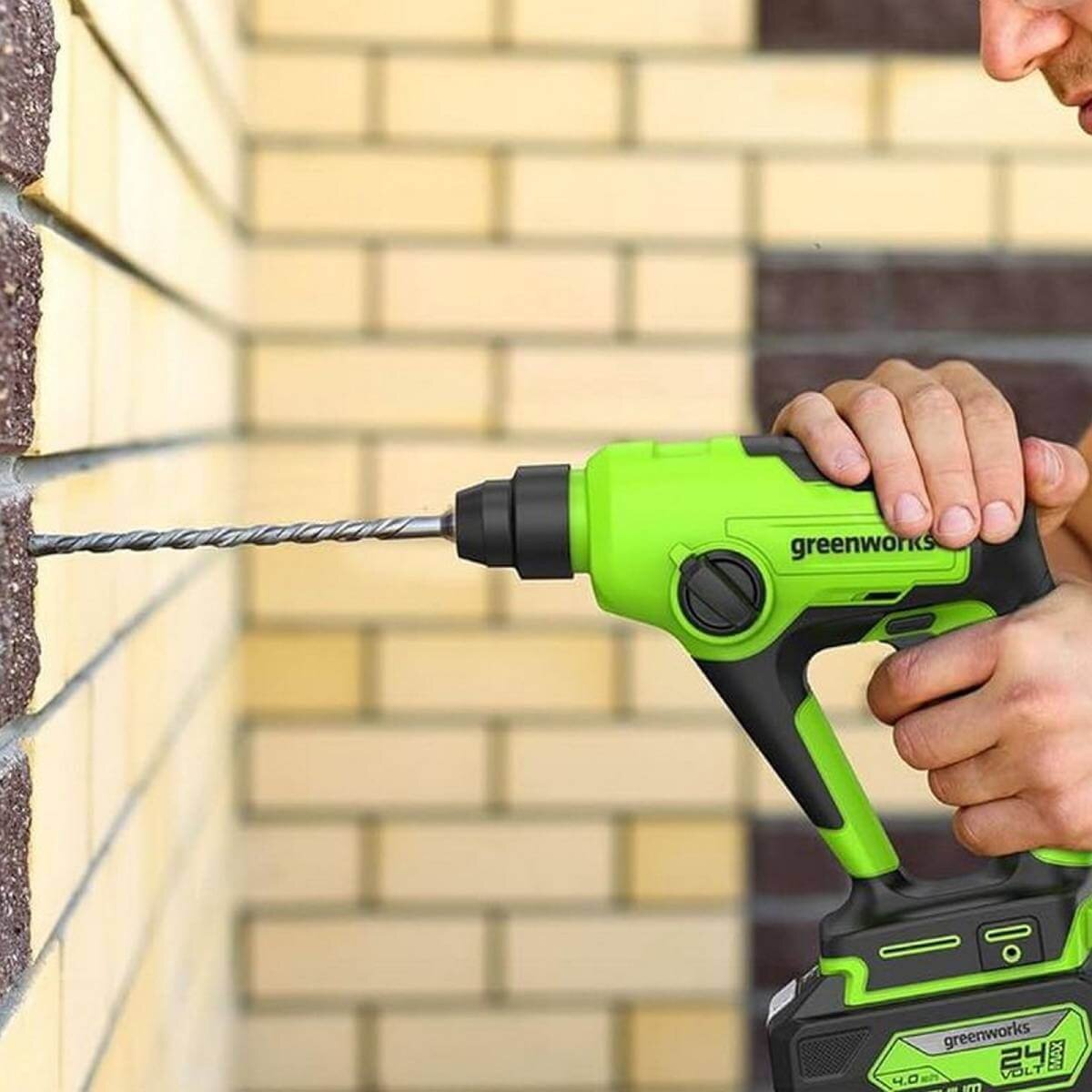 Перфоратор аккумуляторный GREENWORKS GD24SDS1 (3803107UA)