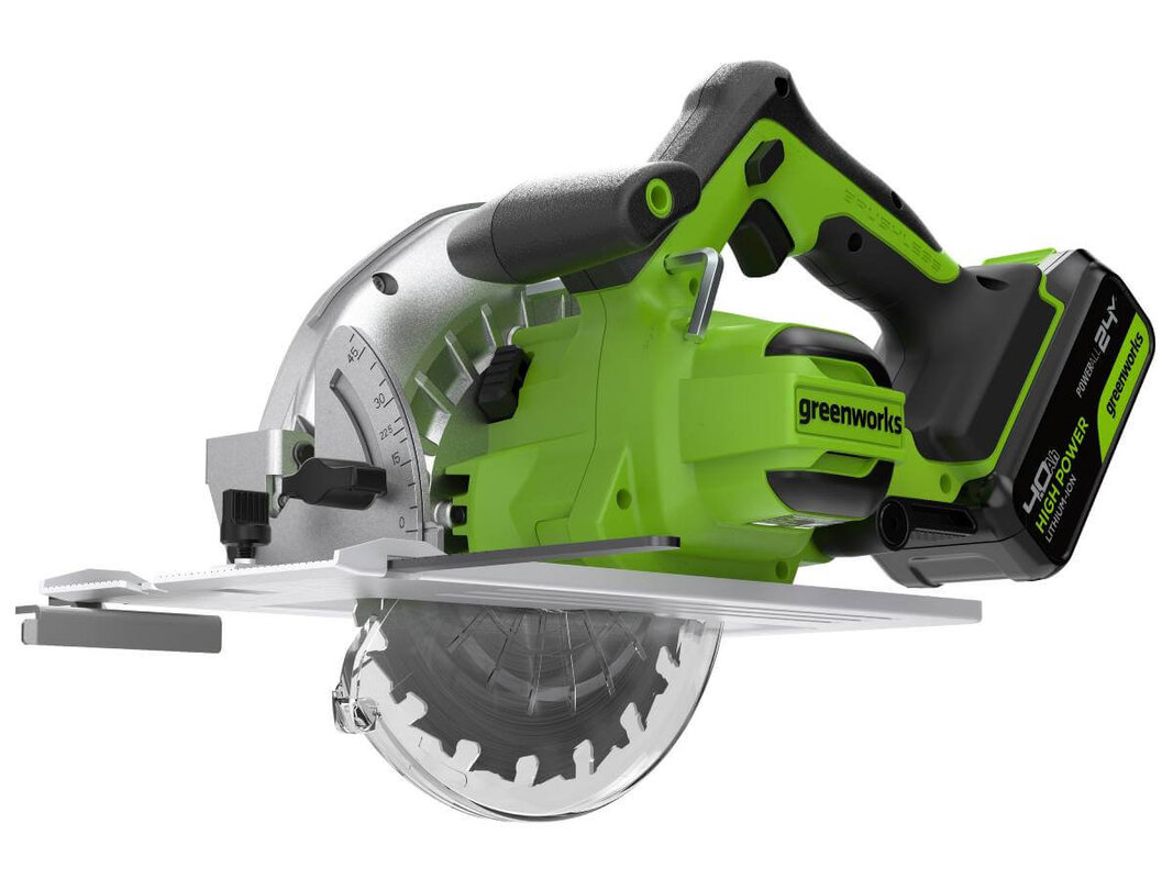 Пила дисковая аккумуляторная GREENWORKS GD24CS (1500907CUB)